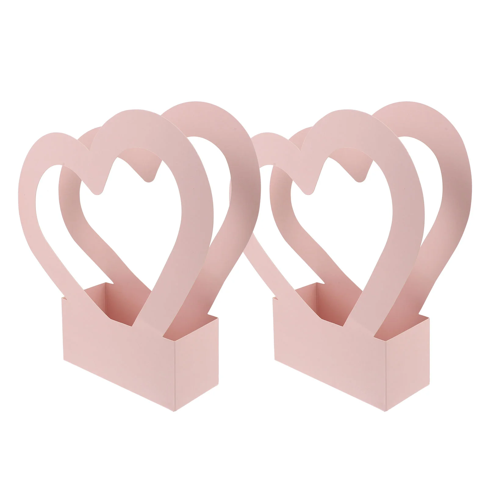 

Flower Box Bouquet Packaging Gift Florist Wedding Basket Paper Fresh Heart Wrapping Floral Boxes Handle Handbag Petals Love