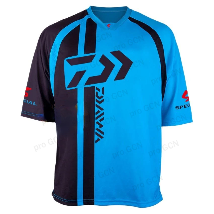 

Летняя быстросохнущая уличная спортивная одежда синего и мятного цвета с коротким рукавом, одежда унисекс для бега, велоспорта, отдыха, рыб...