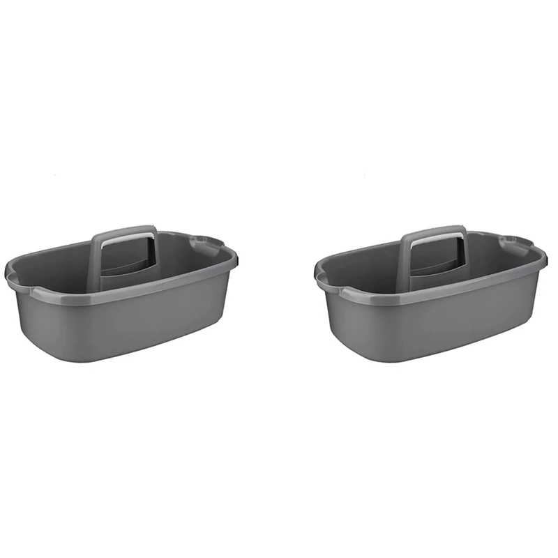 

2 шт., пластиковая корзина для хранения, темно-серая