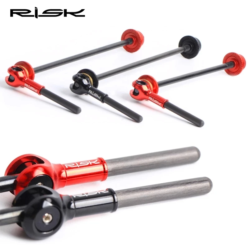 

RISK Ultralight Bike Quick Release MTB Skewer Carbon Titanium Alloy Mountain Road Cycling Hub Axle QR Lever Bicycle Parts 40.35g