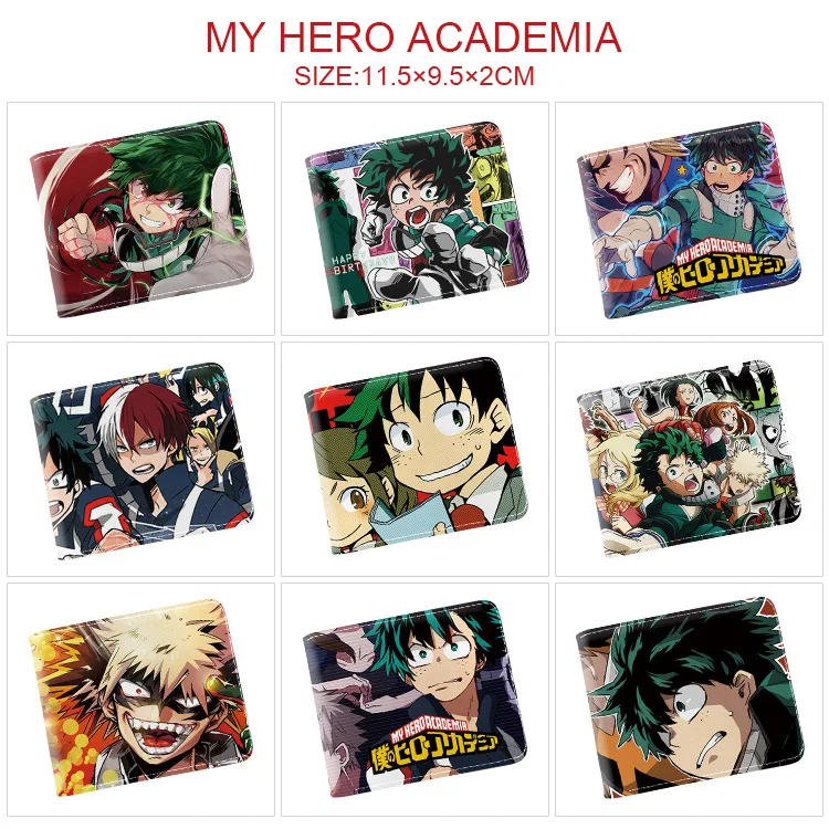 E-Mell My Hero Academia  Midoriya Izuku Bakugou Katsuki Todoroki Shoto All Might OCHACO URARAKA Two Folded Short Wallet