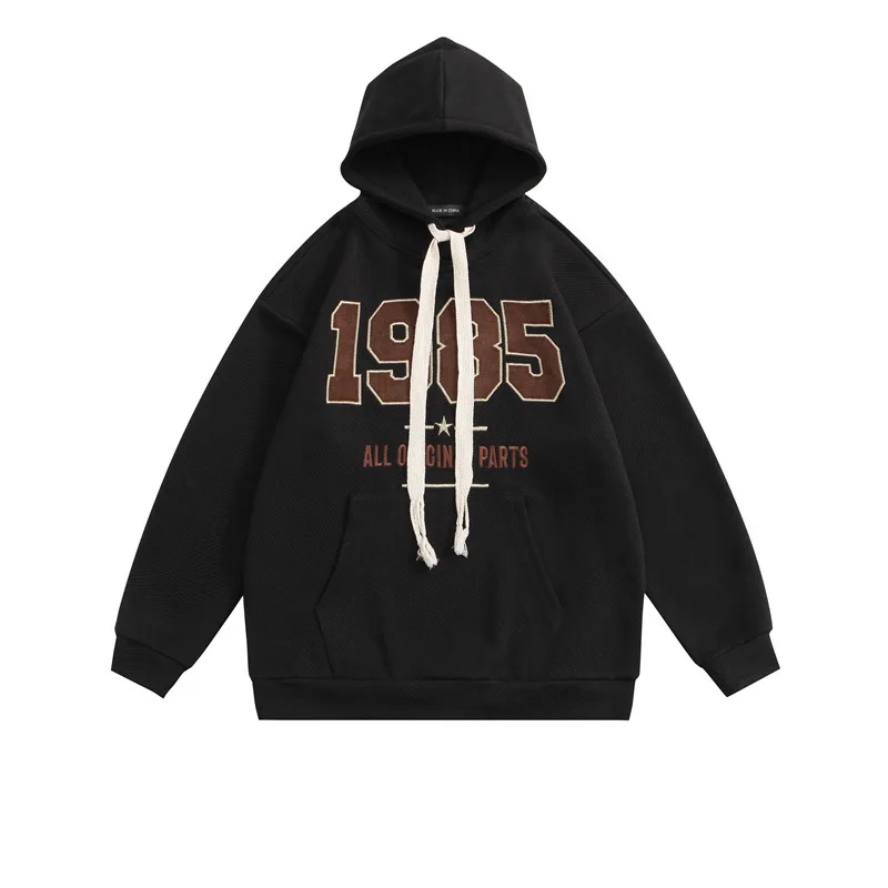 

Мужская/Женская винтажная Толстовка с длинным рукавом, Свободный пуловер в стиле 90-х с вышивкой букв, свитшот для пар, осень 2022