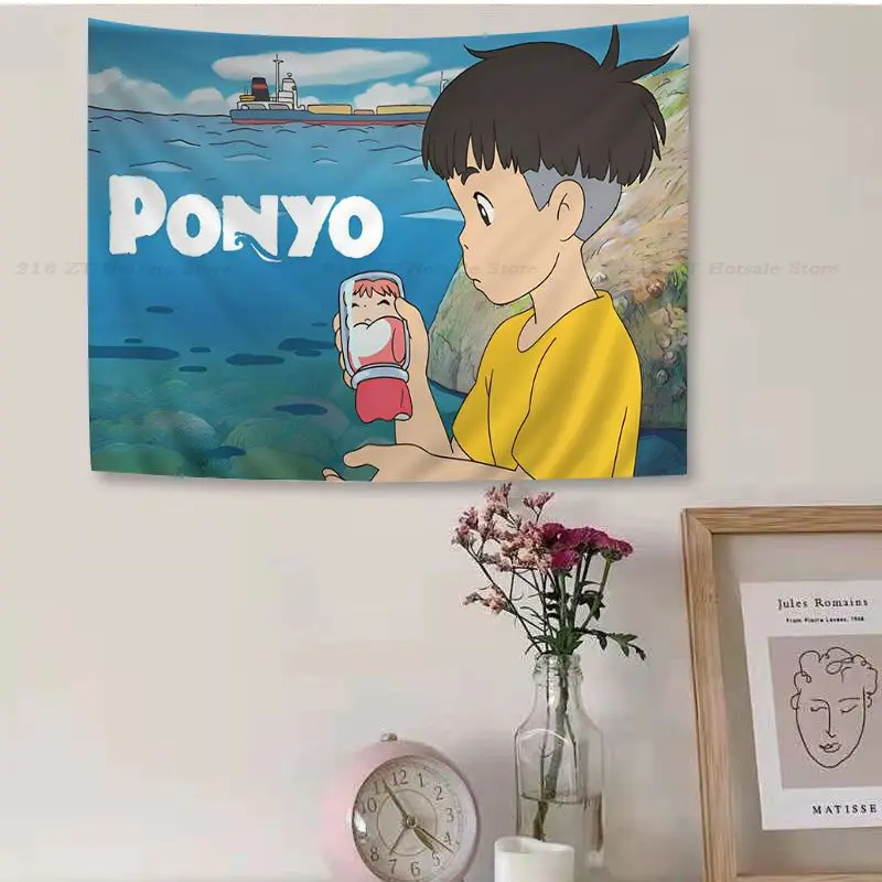 Аниме понё на скале настенный гобелен дешевый хиппи богемный гобелены мандала