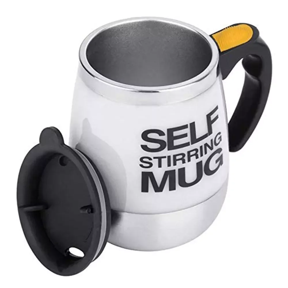 

NEW2023 in Self Stirring Coffee Mug Cup Stainless Steel Self Mixing Spinning Home Office Travel Mixer Milk Frothers air fryer h