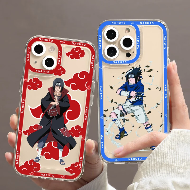 Купи Anime Naruto Itachi Shika Sasuke Akatsuki Gaara Phone Case for iPhone 11 12 13 Mini Pro Max 14 Pro Max Case transparent shell за 90 рублей в магазине AliExpress