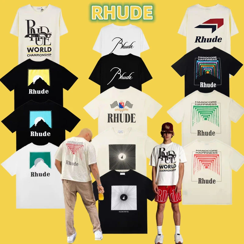 

RHUDE T Shirt Men Women 1:1 Top Version T-shirts Tops Tee