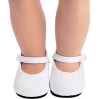 doll shoes white mary jane round toe dress shoes 18 inch american og girl doll 43 cm reborn baby boy doll diy toy gift s7