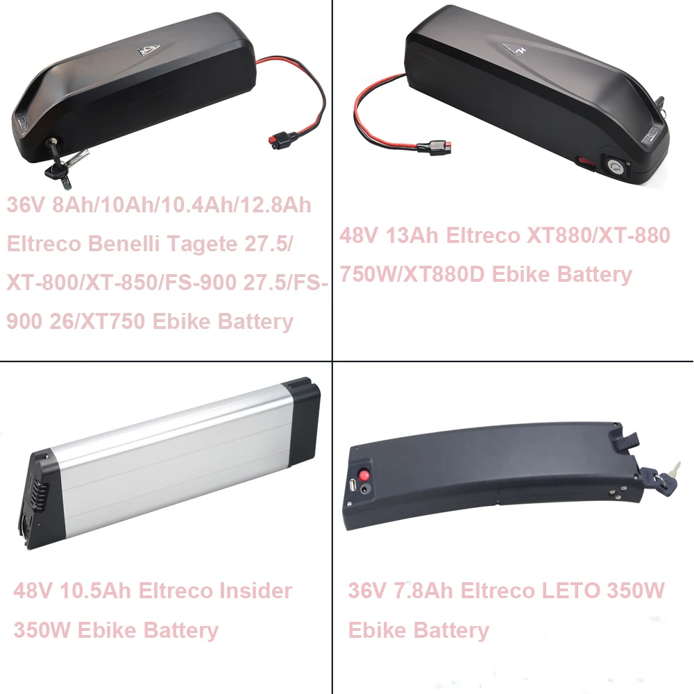 

Eltreco Electric Bike Battery 36V 8Ah 10Ah 10.4Ah 12.8Ah 48V 13Ah Li-ion Battery XT-800 XT750 XT-850 FS-900 XT-880 XT880 XT880D