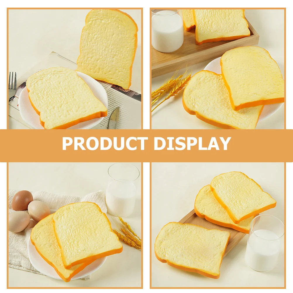 3 шт. имитация хлеба модель тостов из искусственной кожи реалистичная
