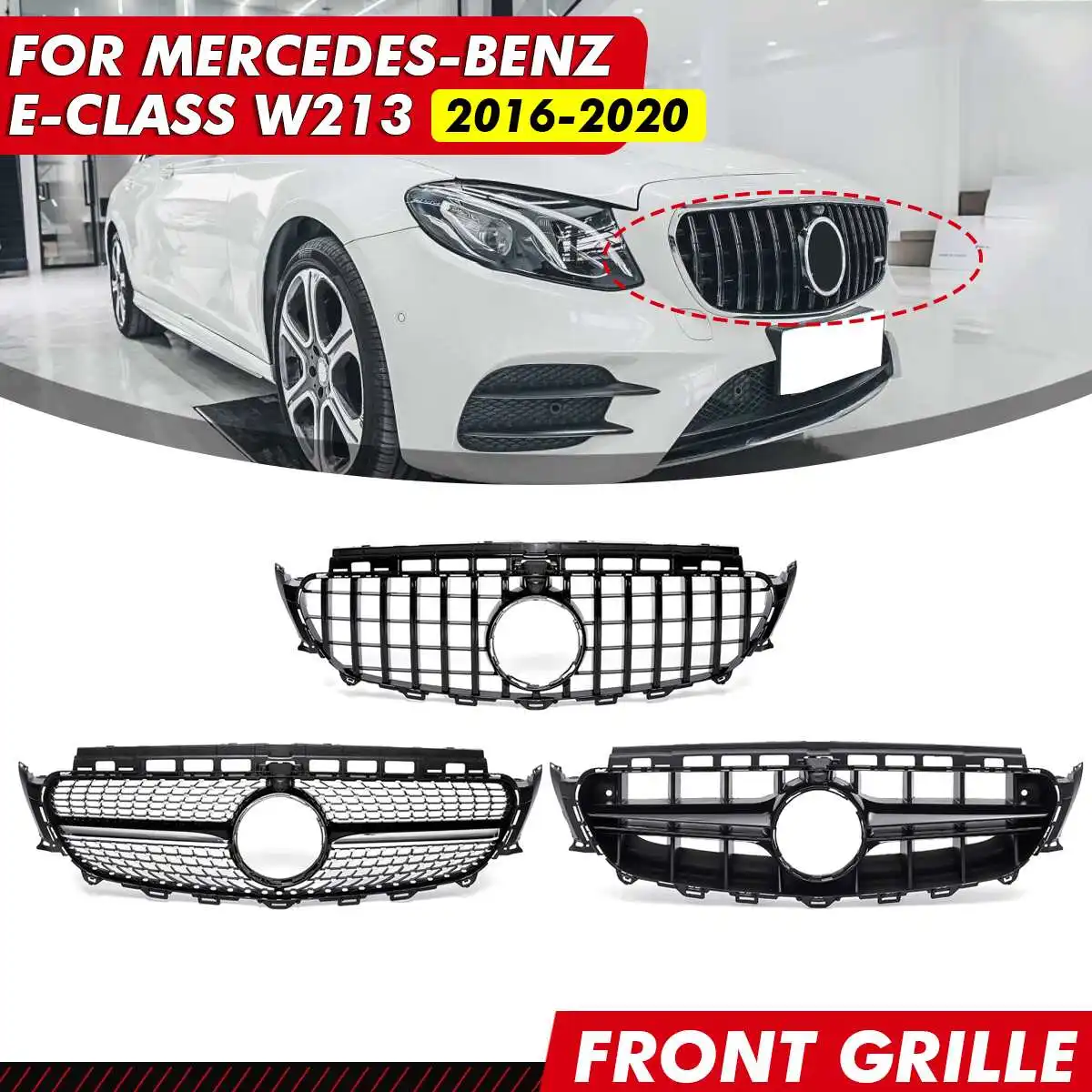 

Решетка гриля для Mercedes Benz W213 E200 E300 E400 E43 AMG 2016-2018