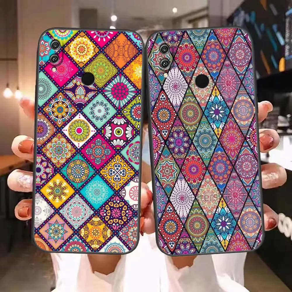 Case For HUAWEI Honor 9X 9 8 8X Max 80 70 60 50 30 20 10 10I NOTE 10 Lite Pro Case Funda Retro Bohemian European Color Pattern