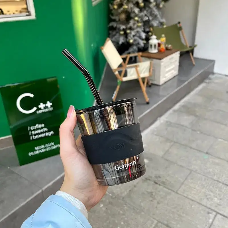 Стеклянная чашка толщиной 350 мл кофейная кружка бутылка для воды чая сока молока