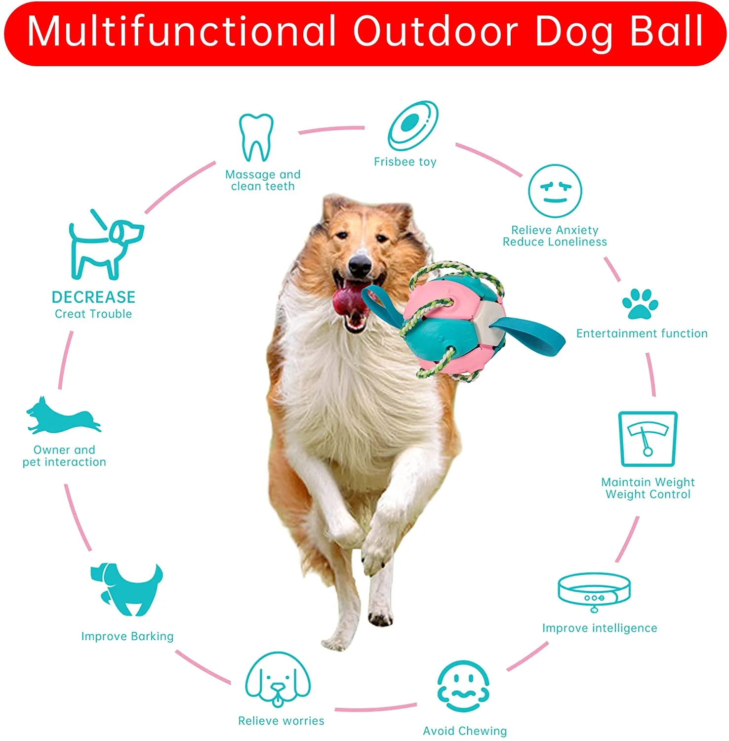 Жевательные мячики для собак игрушка упражнений на открытом воздухе боевые