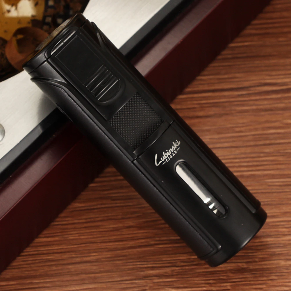 LUBINSKI металлическая зажигалка для сигар два в одном табачная дрель полезная