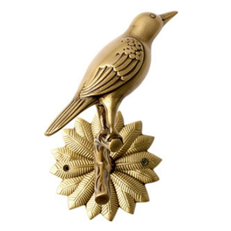

Retro Brass Curtain Hook Quality Bird Curtain Buckle Home Decorative Drapery Holdbacks for Living Room Curtain Hanger