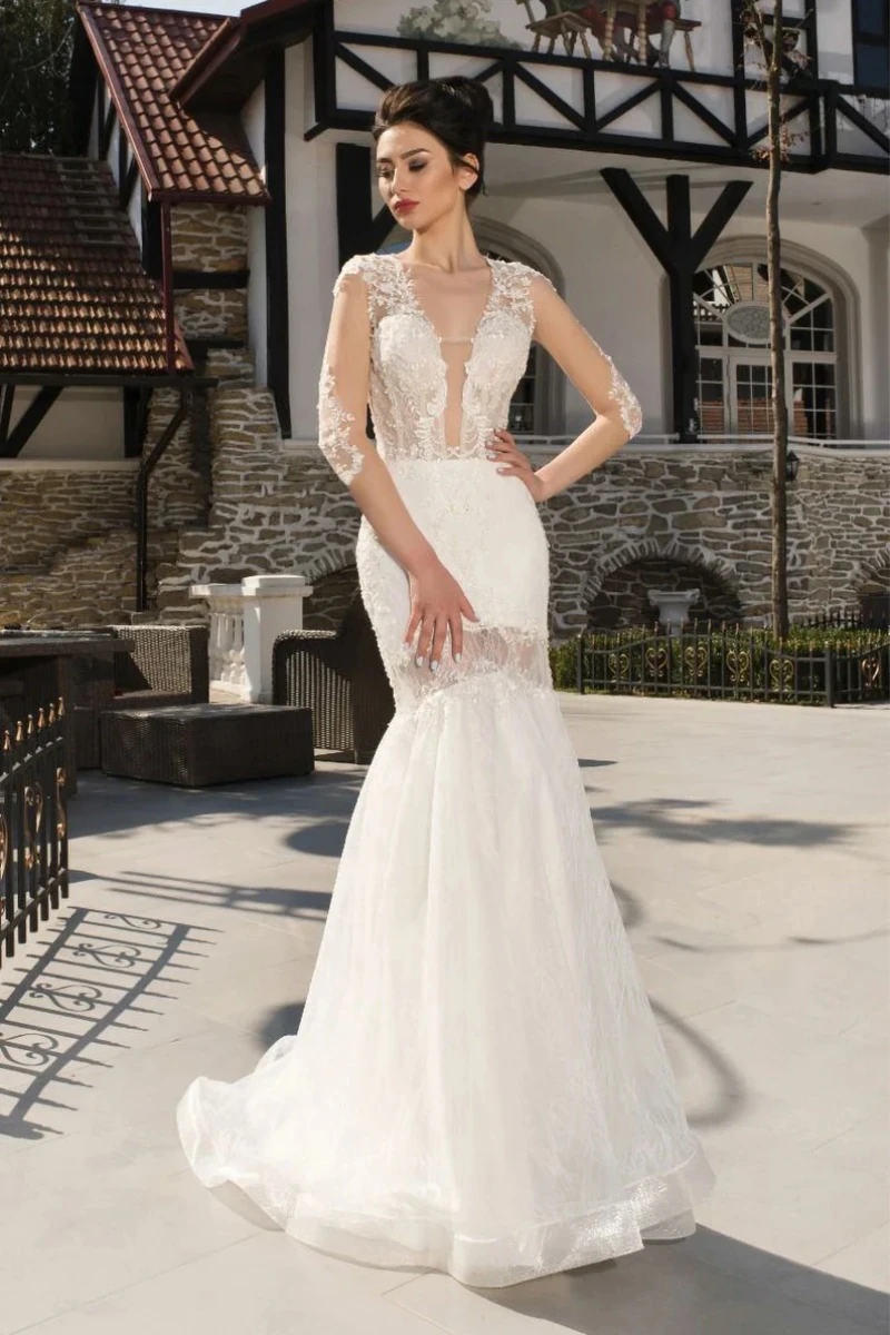 

Sexy Bridal Luxurious Evening Gown V-Neck Sleeveless White Waist Hollow Out 2022 Engagement Lace Exquisite Prom Dress Women Robe