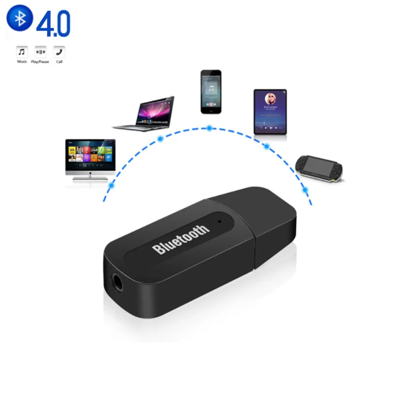 

Wireless Bluetooth 4.0 Receiver Transmitter 3.5mm USB Dual Output Adapter for Car Music Audio Receiver Hands Free