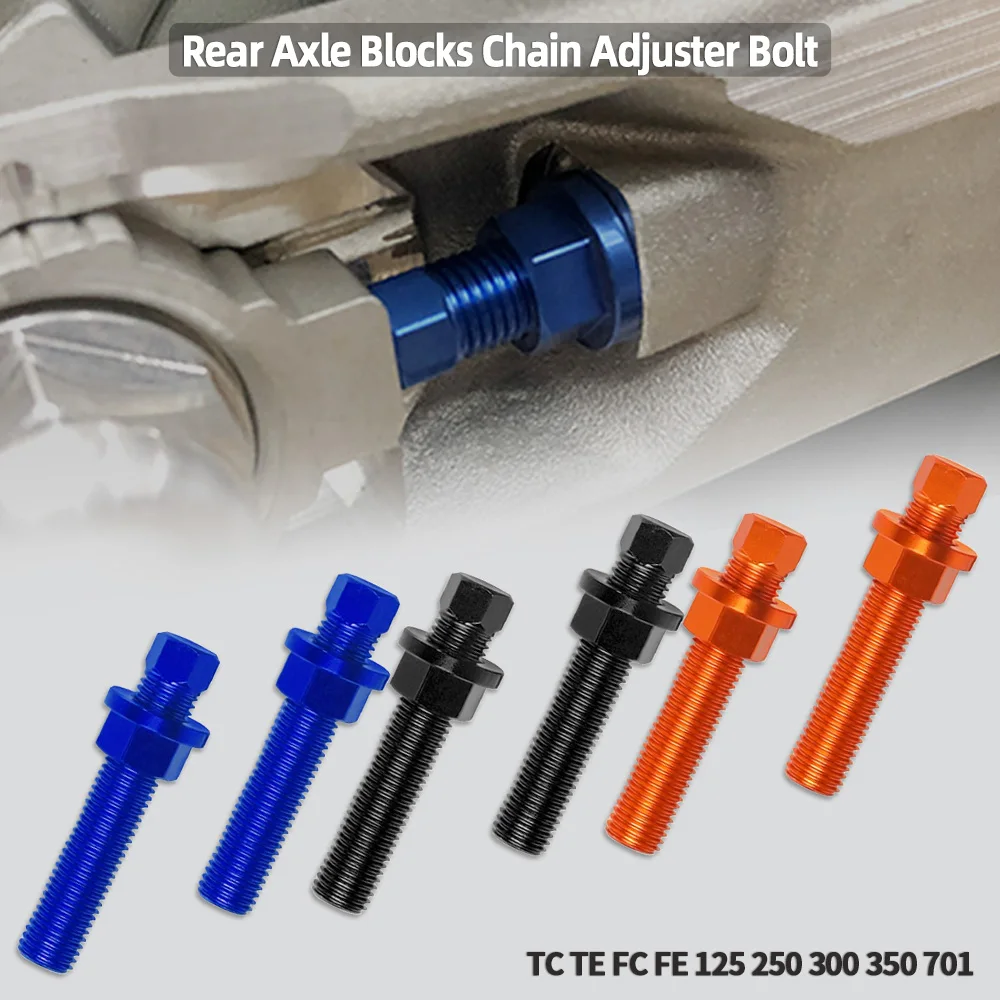 

For Husqvarna TC TE FC FE TX FX 125 250 300 350 390 450 501 610 701 2014 2015-2021 2020 Rear Axle Blocks Chain Adjuster Bolt