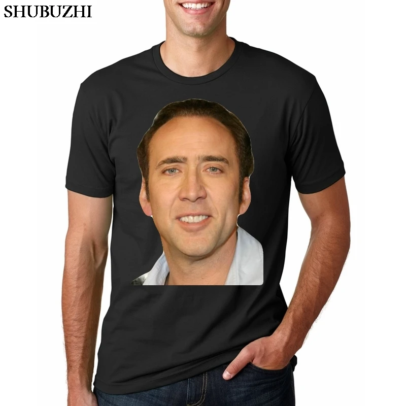 

Nicolas Cage Face Off T-Shirt Men's Funny Tee T Shirt Short Sleeve Tops Teenage Natural Cotton Printed Top Tee Plus Size