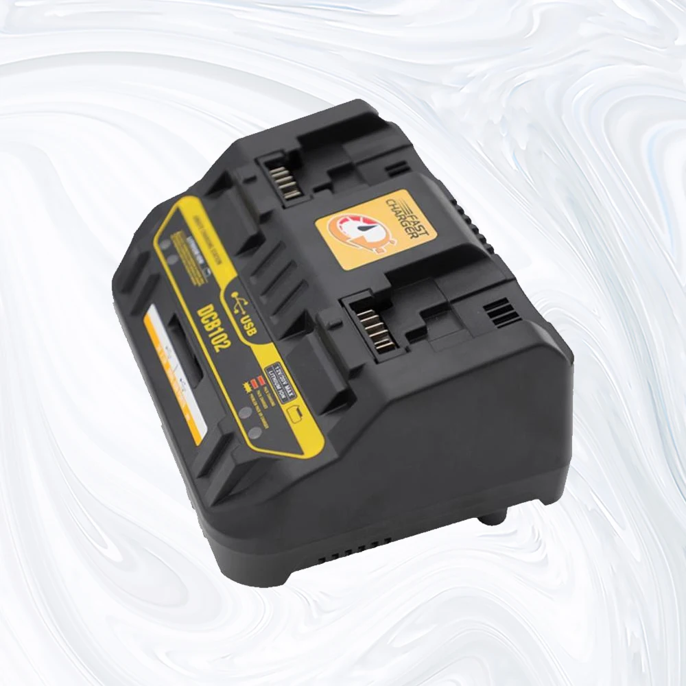 

Fast charging DCB102 Li-ion Battery charger For DeWalt 12V 14.4V 18V DCB105 DCB200 double charging postion with USB Port