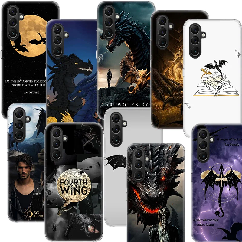 F-Fourth W-Wing Dragon Phone Case Samsung A05S A15 A25 A35 A55 A04S A14 A24 A34 A54 Galaxy Note 20 Ultra 10 Lite 9 8 A6 A7 A8 A9
