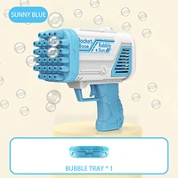 electric bubble bazooka gatling bubbles gun toy 32 hole automatic bubble machine summer outdoor soap water game baby kids toys