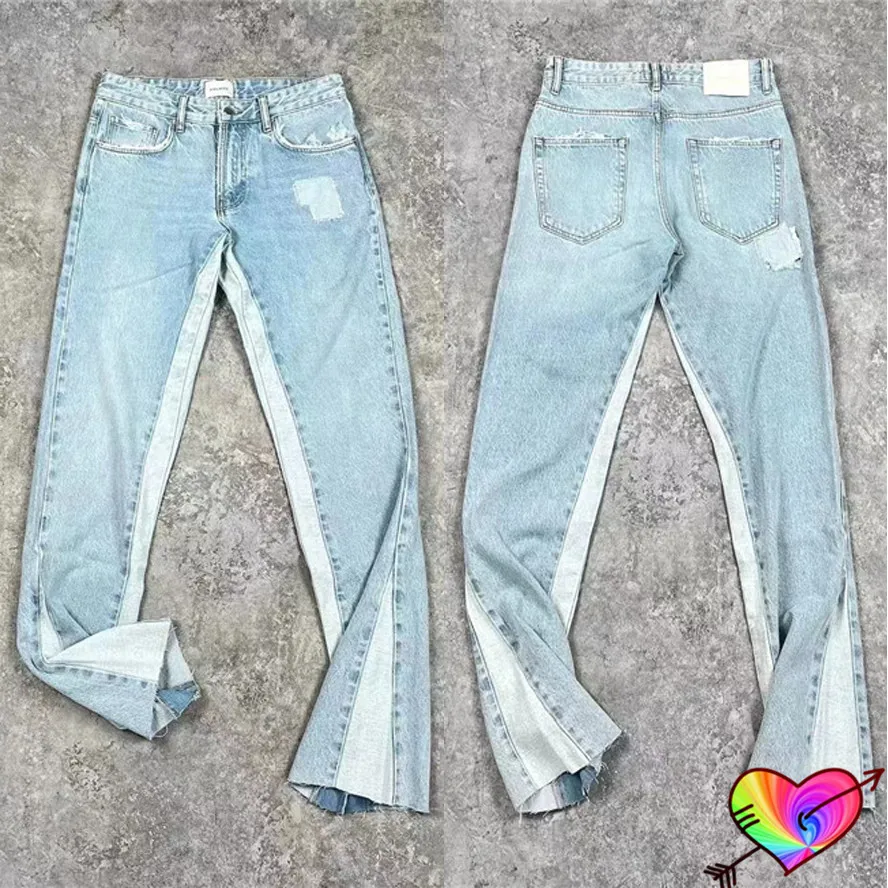 Мужские и женские джинсы ASKYURSELF синие винтажные с окантовкой модель 1:1 2022 |