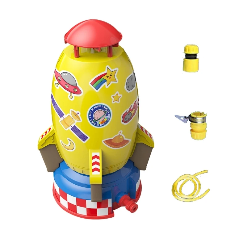 

Rocket Sprinkler Toy for Kids Water Toy for Children Outdoor Backyard Water Splash Rotate Water Squirt Summer Toy