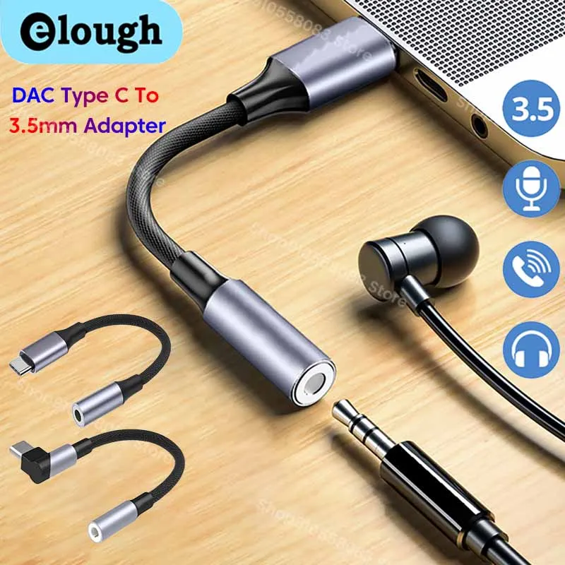 

Elough Type C To 3.5mm Jack Aux Audio Adapter Cable USB Type C To Headphone Earphone Adapter For S22 Samsung Earphone Converter