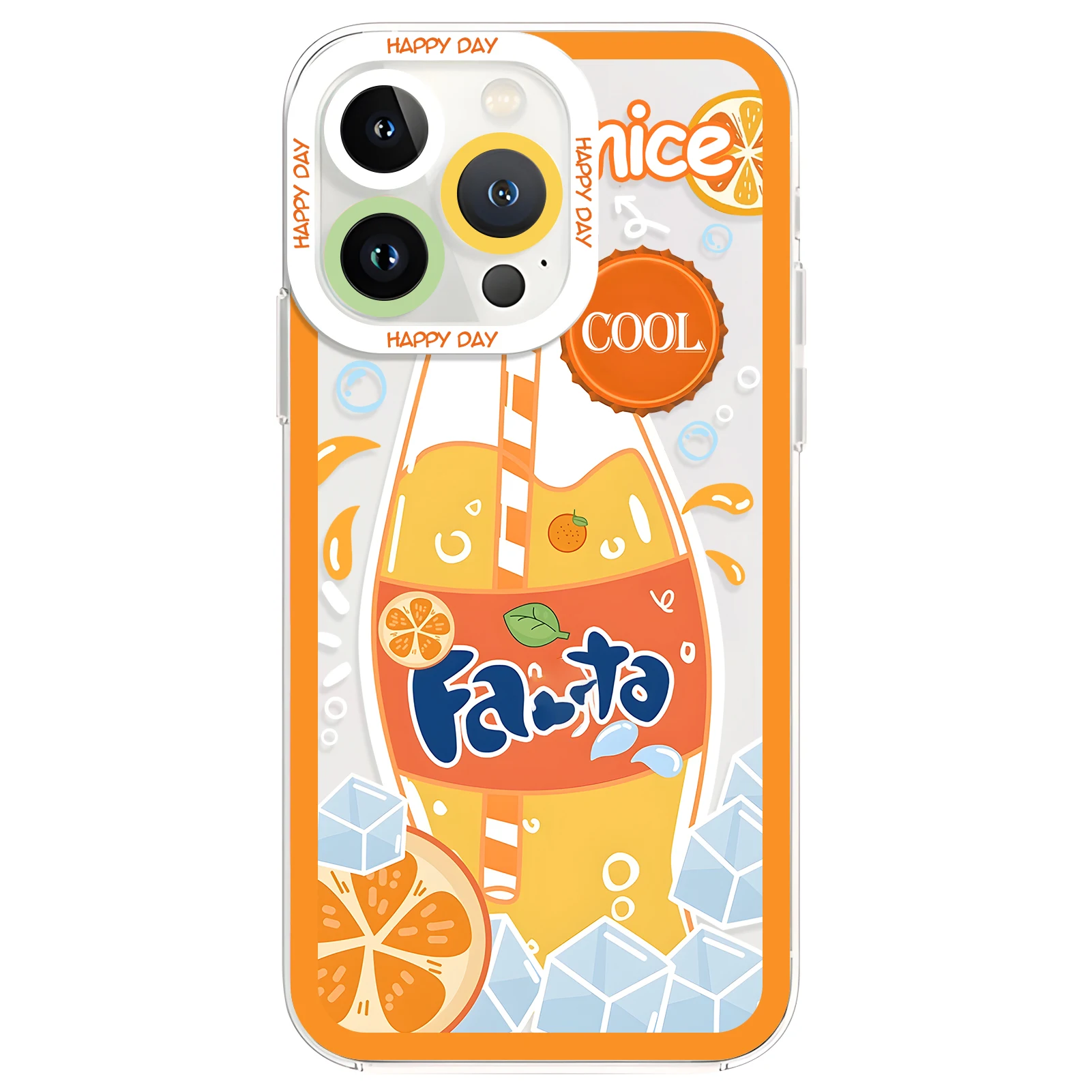 MINISO Fanta Cola Sprite апельсиновый арбузный сок для iphone 16 15 14 13 12 11 X XS pro max plus mini SE