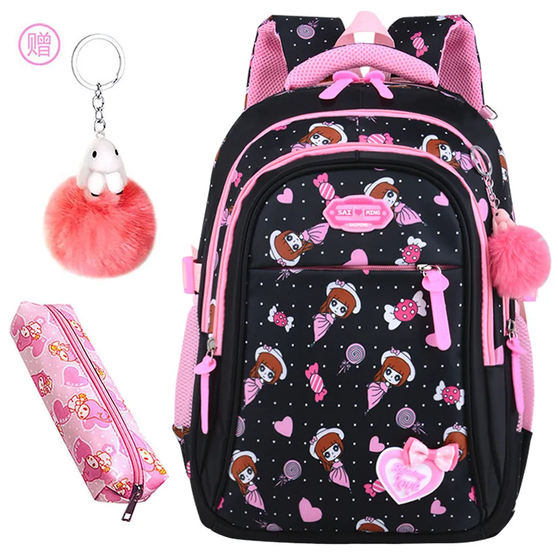 Children School Bags Girls Princess Primary Backpacks Orthopedics SchoolBags Kids Waterproof Kids Backpac KMochila Infantil Zip
