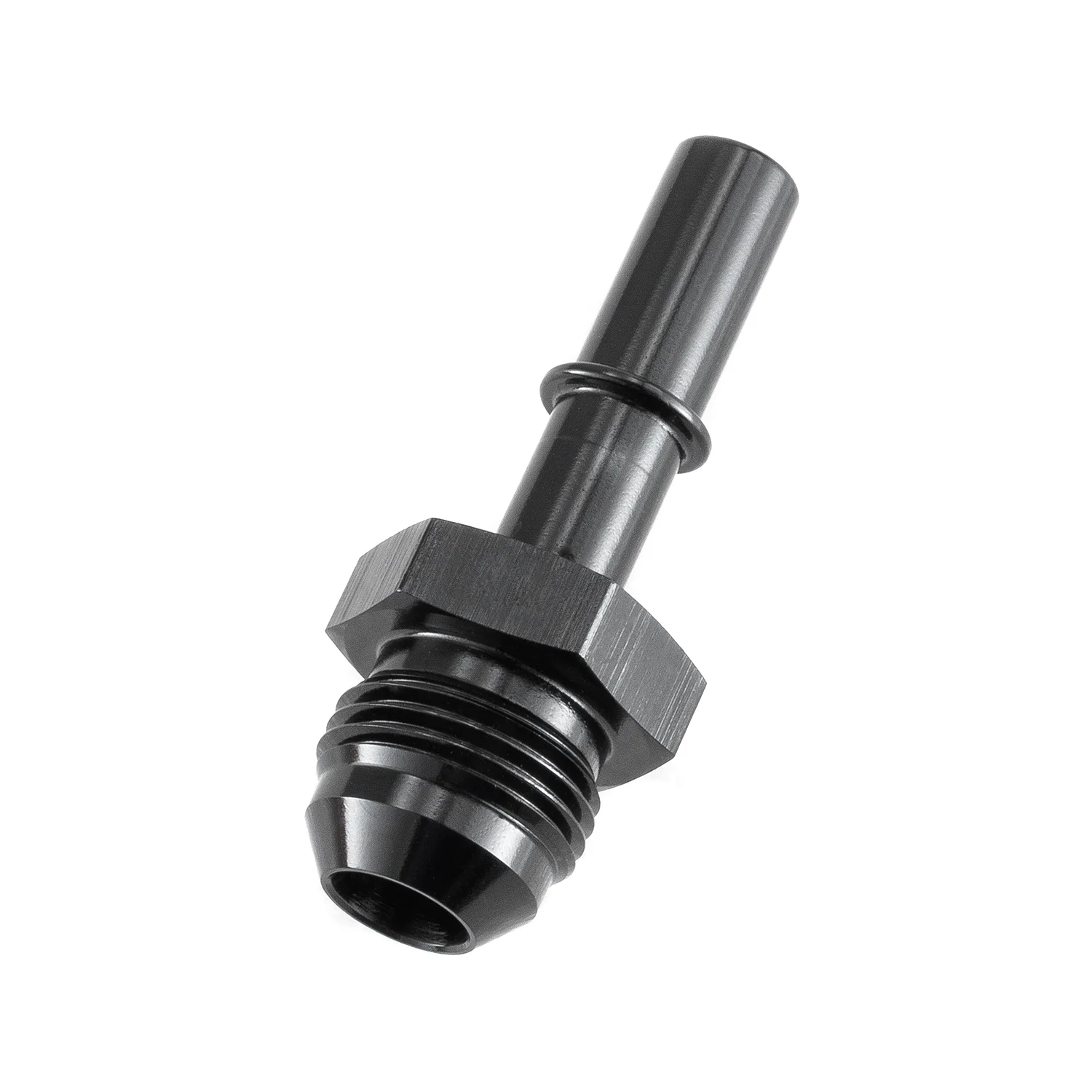 

Aluminum Adapter -8AN Fuel Fitting to 3/8 FOR GM Quick Connect LS Thread Male Black