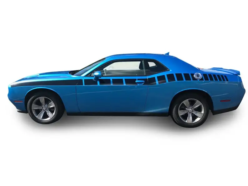

For Dodge Challenger 2011-2022 Side Split Demon Stripes 3M Graphics Vinyl Decals Auto Stripes