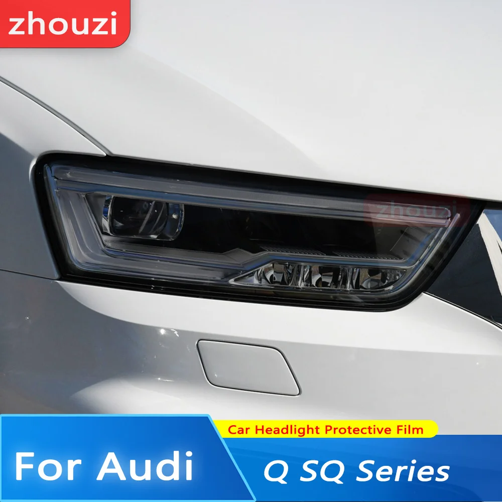 For Audi Q2 Q3 F3 8U Q5 Q7 4M Q8 SQ2 SQ5 SQ8 RSQ3 RSQ8 Car Lamp Film Headlight Tint Smoked Black Protective Film TPU Sticker For Audi Q2 Q3 F3 8U Q5 Q7 4M Q8 SQ2 SQ5 SQ8 RSQ3 RSQ8 Car Lamp Film Headlight Tint Smoked Black Protective Film TPU Sticker