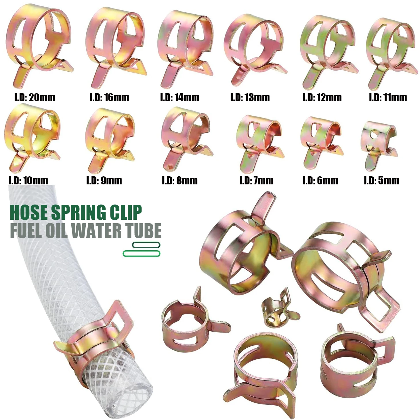 

Пружинные зажимы 75/25 шт., 6-20 мм