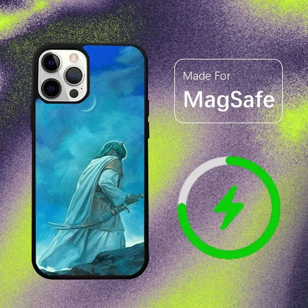 Фото Чехол Islamic Hz Ali для беспроводной зарядки MagSafe для iPhone 15, 16, 17, 13, 14, 11, 12, Pro, Max, Plus, E, Air, Mini, защитный. №4