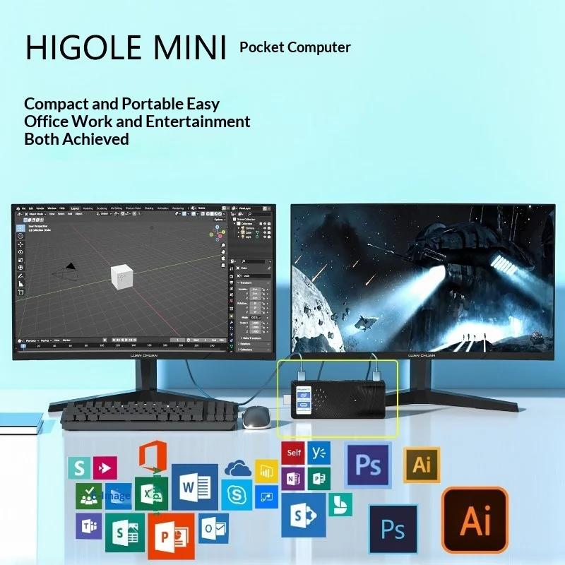 Самый маленький в мире ПК-стик – Intel J4125, 8 ГБ ОЗУ, 128 ГБ, Win11 Pro, поддержка двух 4K-экранов, безвентиляторный, карманный мини-компьютер-стик с двумя 4K-выходами (art.: 3920dc6c4bca4) - 3920dc6c4bca4
