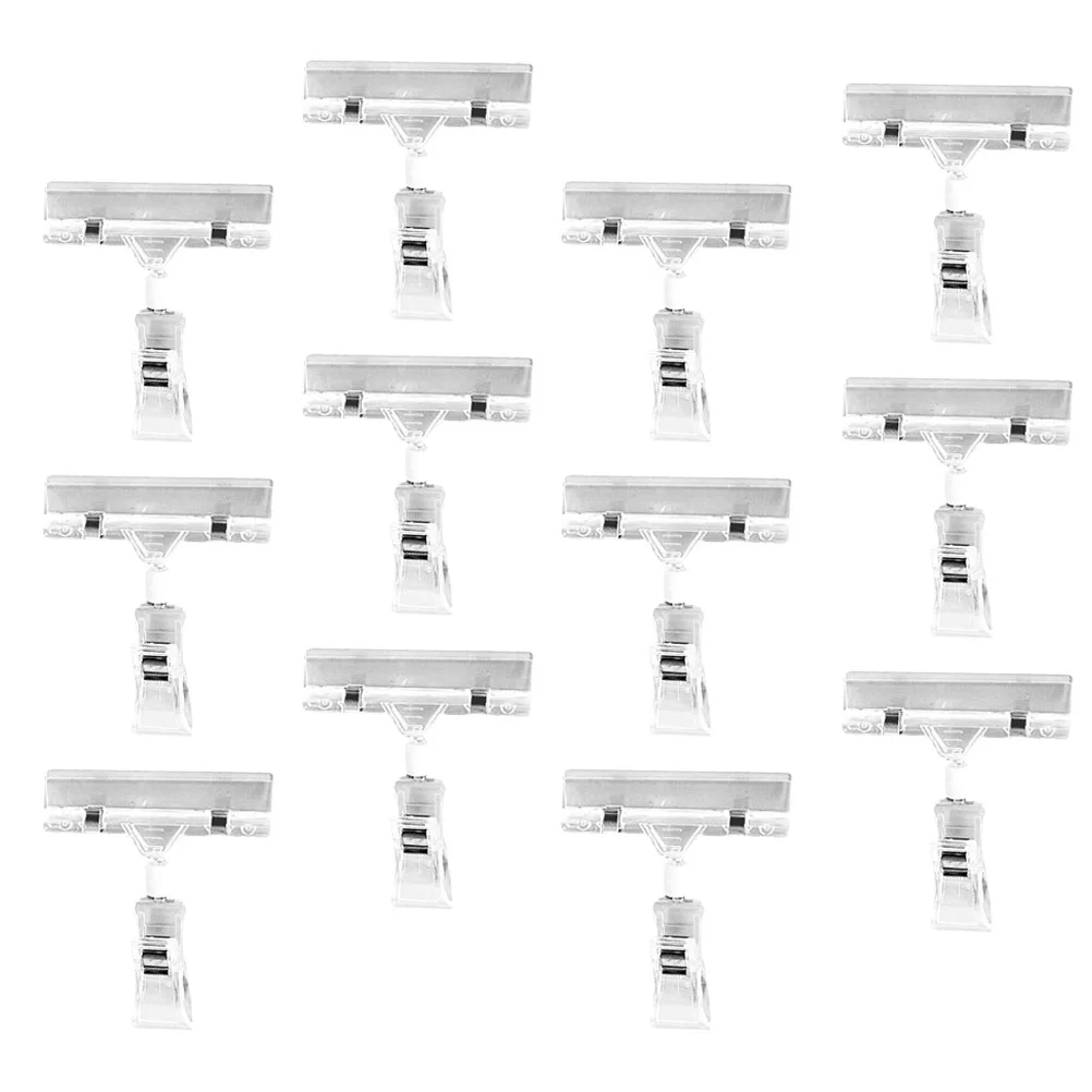 

Holder Sign Clip Clips Display Tag Label Clamp Merchandise Rack Plastic Clear Tags Shelf Holders Stand Acrylic Signs Labels