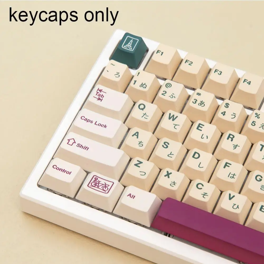 

Колпачки для клавиш GH60/GK61/GK64/84/87/96/143/104, механические минималистичные японские колпачки для клавиатур с пчелиной краской XDA, T6N2, 108/980