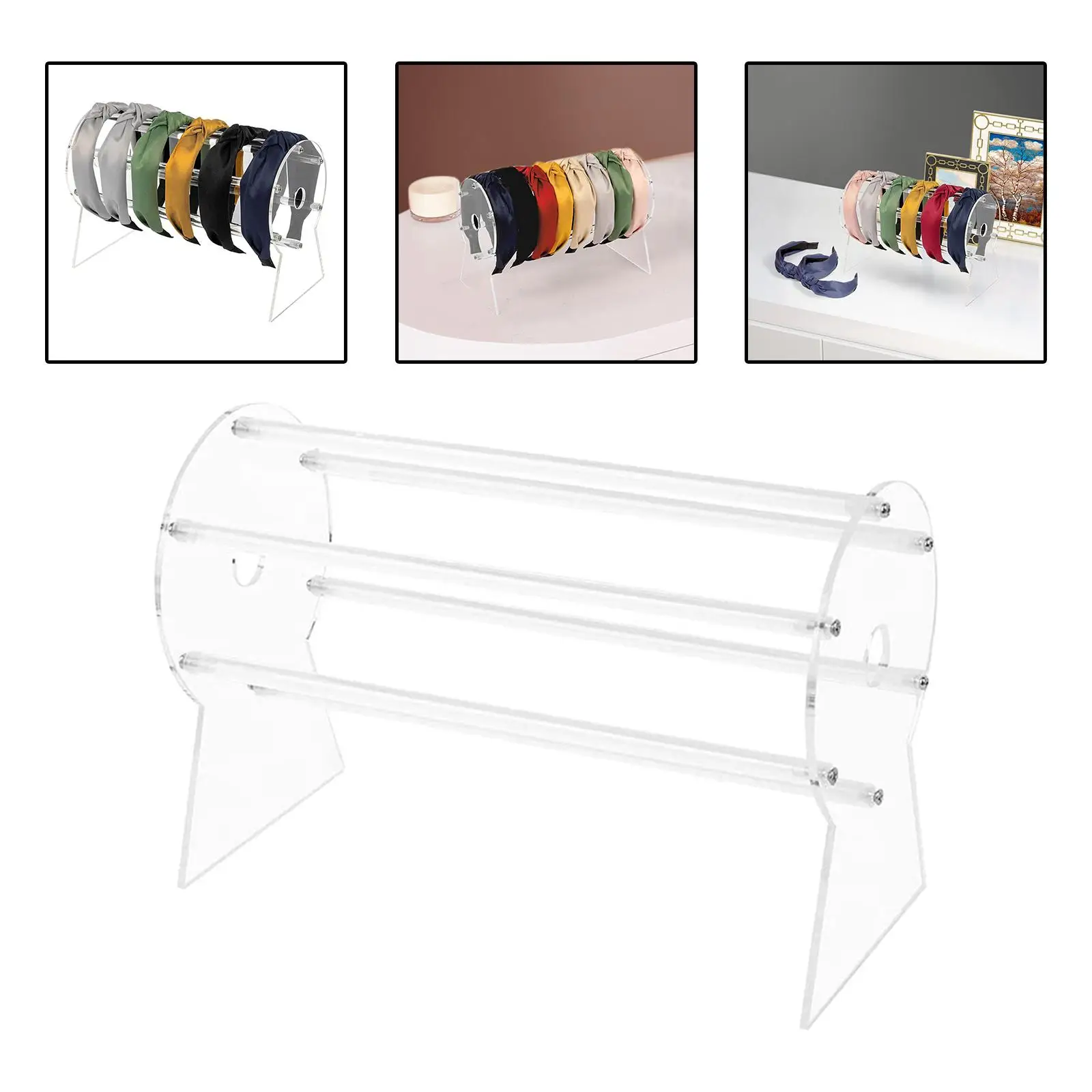 

Acrylic Headband Holder Tower Storage Holder Headband Display Organizer for Chains Hairband Necklaces Jewelry Teen Girl Women