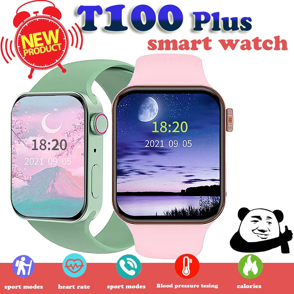 

2023 new T100 Plus Smartwatch Bluetooth Call Multifunctional Men's and women's Fashion Sport Luminous Watch PK X7 T900 Y68 T200