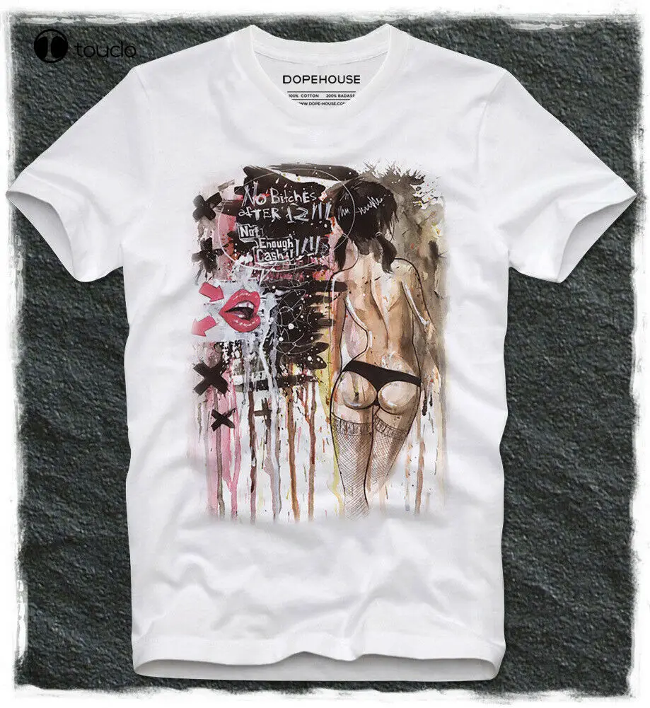 

New T-Shirt Punk Girl Sexy Girls Grunge Swag Do pe Fabrication Produced Youth Banksy Stencil Tee Shirt Unisex