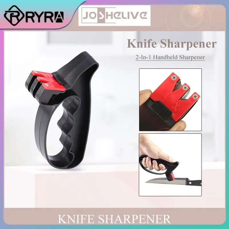 

Blade Sharpening 2 In 1 Newest Knife Sharpener Handheld Easy To Use Grindstone Kitchen Tools And Gadgets Knife Scissor