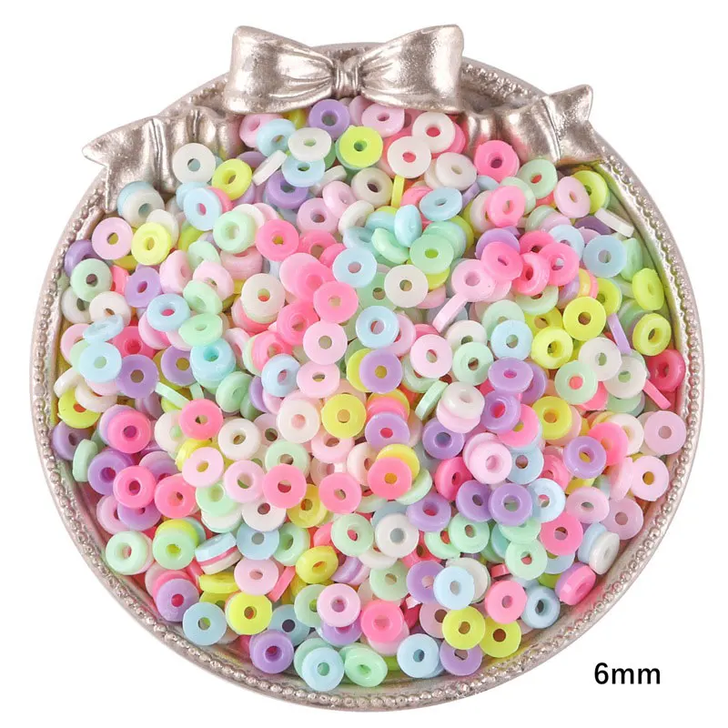 350 шт. дисковые бусины-разделители полимерная глина крошечные плоские круглые