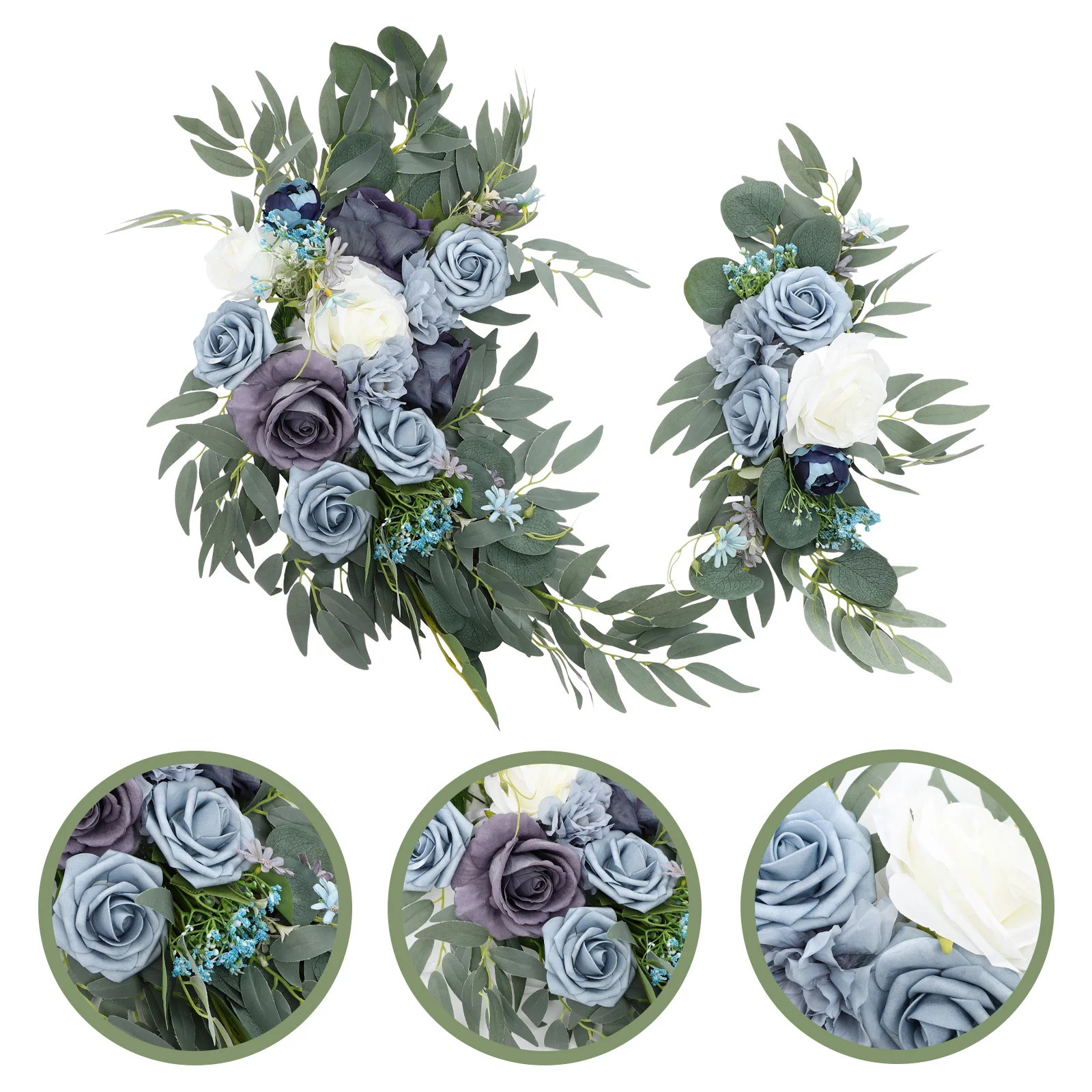 

Artificial Wedding Arch Flowers: 2Pcs Roses Bouquet Ceremony Floral Arrangement for Centerpieces Arrangements Party
