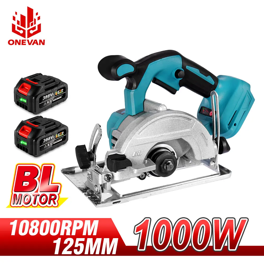 125mm 10800RPM Brushless Electric Circular Saw Multifunctional Electric Saw DIY Power Tool 1000W Electric Woodworking Tools
