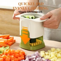 2 in 1 vegetable chopper dicing slitting tool multifunction vegetable cutter household hand pressure onion dicer chips tool