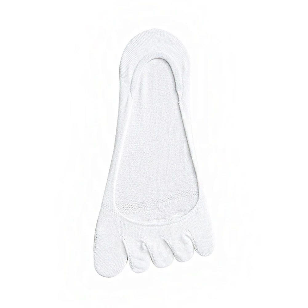 1 Pair Five Finger Socks Pure Cotton Sports Breathable Comfortable Toe Socks Non-slip Invisible Anti Friction Women's Boat Socks
