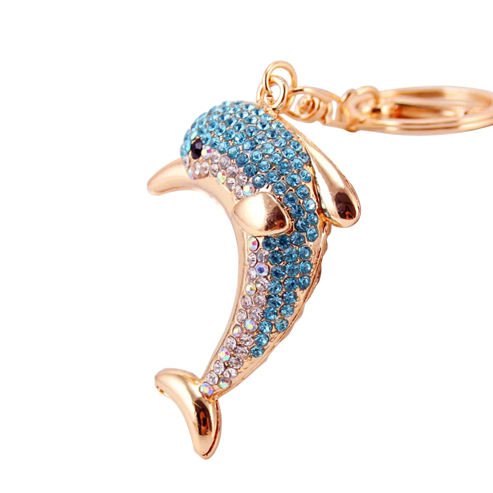 

Keychain Dolphin Pendantkeyring Keychains Key Ring Cardiamond Charm Ocean Gift Charms Hanging Purse Rhinestone Sparkling