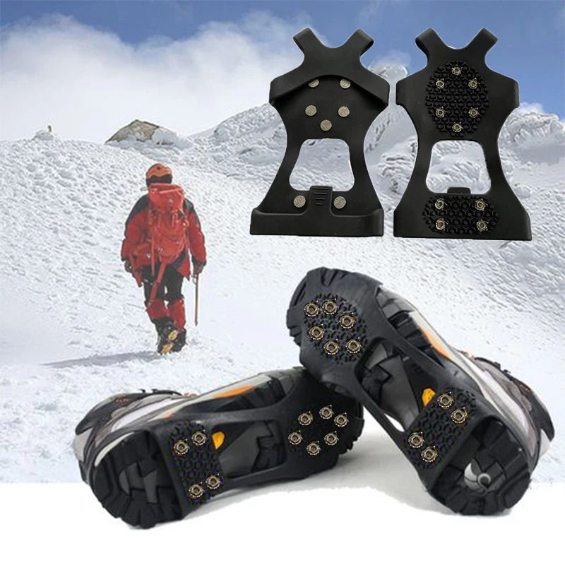 

Outdoor Anti-skid Cramps Boots Cover Anti-slip Shoesets Anti-skiing Crampons Wear-resistant Shoes Cover Stylish Shoe Accessories